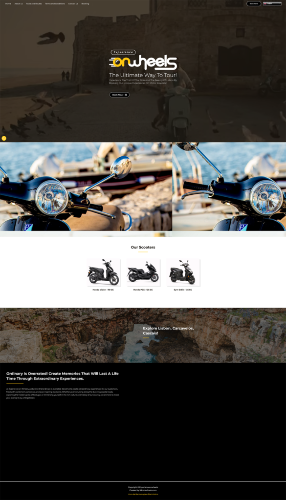 Experienceonwheels website